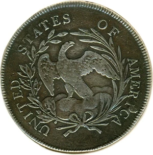 image for: 1796 $1 Large Date, Small Letters DGS VF30 (BB-65, B-5; Cleaned and Retoned, Altered Surfaces)
