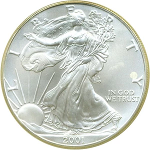 image for: 2001 $1 Silver Eagle PCGS MS68