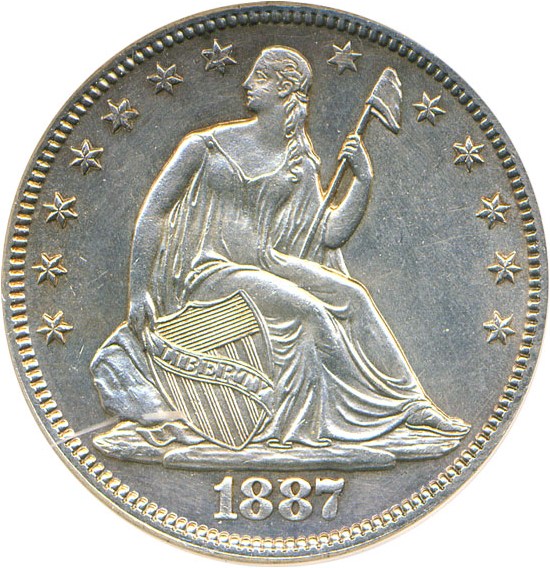 image for: 1887 50c DGS MS62  (Cleaned)