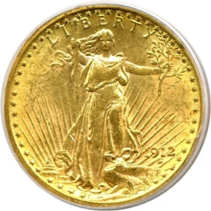 image for: 1912 $20 PCGS MS62