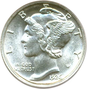 image for: 1926-D 10c PCGS MS64 FB