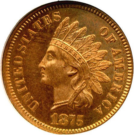 image for: 1875 1c  NGC Proof 64 RD