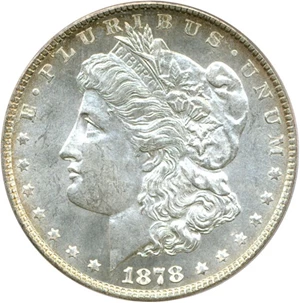 image for: 1878 8TF $1 VAM 17 Diagonal in 8 PCGS MS64