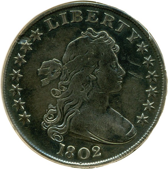 image for: 1802 $1 DGS F12  (Cleaned and Retoned, Damaged, Graffiti)