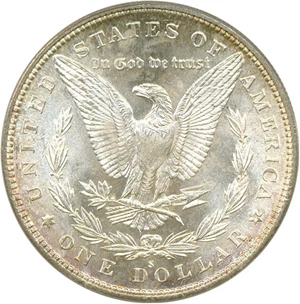 image for: Top 100 VAM: 1880-S $1 VAM 8 8/7 Medium S PCGS MS66