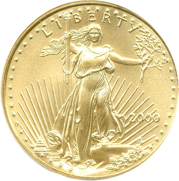 image for: 2000 $25 Gold Eagle PCGS MS69