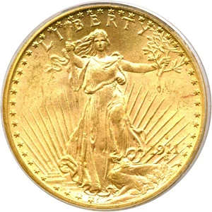 image for: 1911-S $20 PCGS/CAC MS64