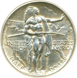 image for: 1926 50c Oregon Trail Memorial DGS AU55 (Polished)