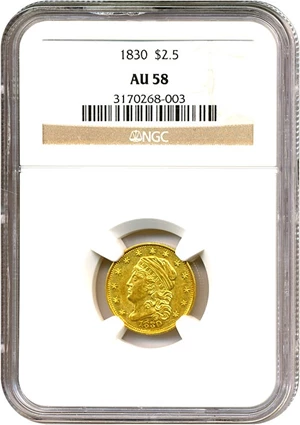 image for: 1830 $2 1/2 NGC AU58