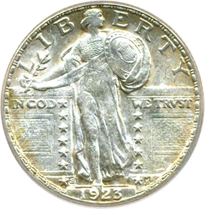 image for: 1923-S 25c PCGS/CAC MS62