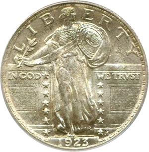 image for: 1923 25c PCGS MS65 FH