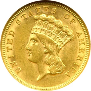 image for: 1854 $3 NGC AU55