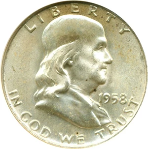 image for: 1958-D 50c ANACS MS64