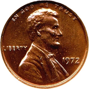 image for: 1972/1972 1c DGS MS63 (Doubled Die, Cleaned)