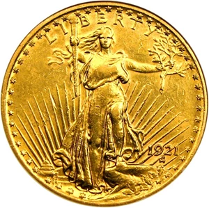 image for: 1921 $20 DGS AU53 (Reverse Scratches)