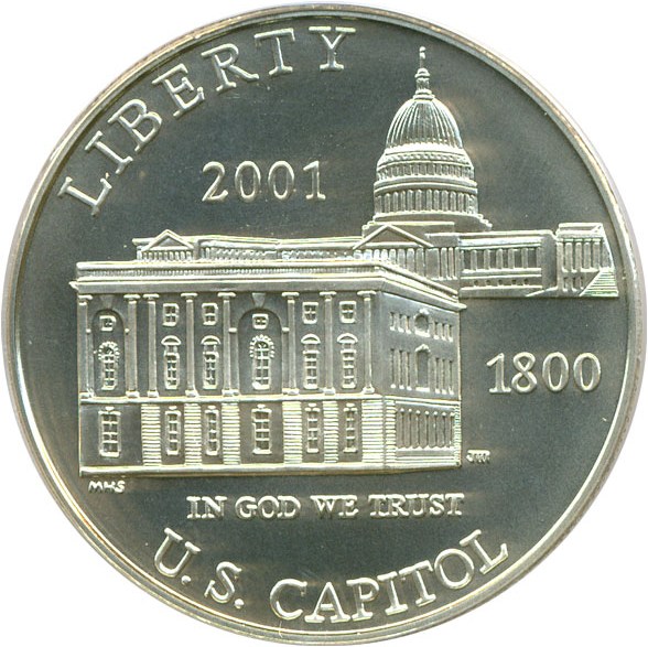 image for: 2001-P $1 Capitol Visitors Center PCGS MS69 
