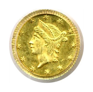 image for: Cal Gold: ND 25c PCGS MS64 OGH (BG-222)