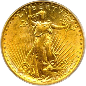 image for: 1913-S $20 PCGS MS62 OGH