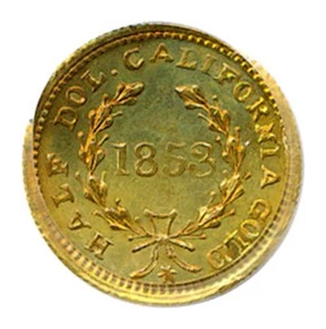 image for: Cal Gold: 1853 50c PCGS MS63 (BG-430)