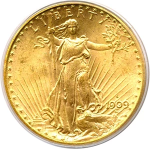 image for: 1909-S $20 PCGS MS65