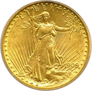 image for: 1909 $20 PCGS MS63 OGH