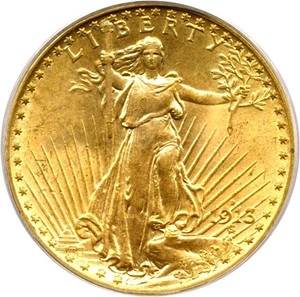 image for: 1913-D $20 PCGS MS63 OGH