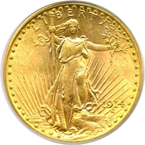 image for: 1914 $20 PCGS MS63