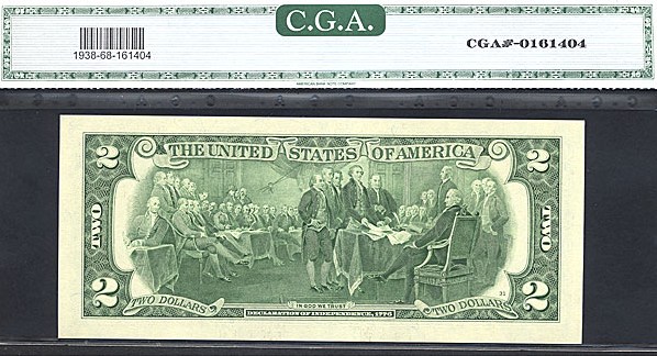 image for: Fr.1938C 2003 $2 Ft. Worth, TX CGA Gem CU68  [C01317089A]