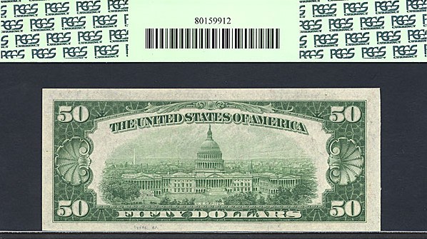 image for: Fr.2102H 1934 $50  PCGS Choice CU64 PPQ  [H00938593A]