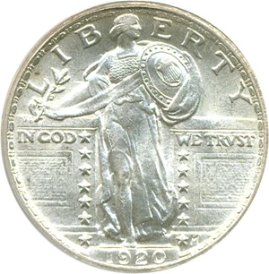 image for: 1920 25c PCGS MS64