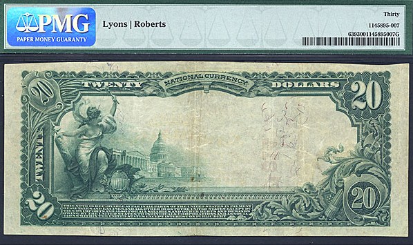 image for: 1902 $20 Third NB of Baltimore, MD  PMG VF30 (Fr.639, Red Seal, Charter #814)