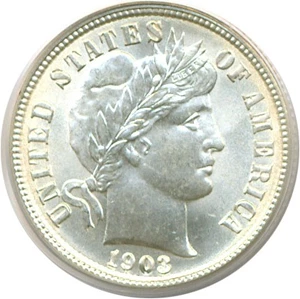 image for: 1903-S 10c PCGS MS65