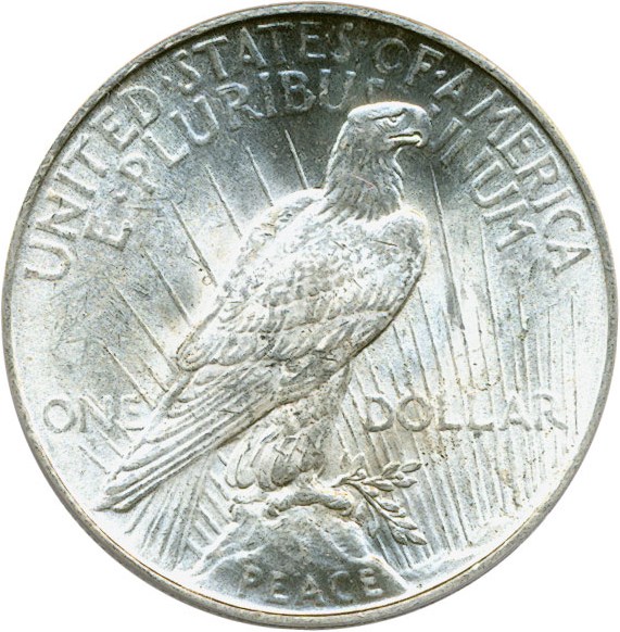 image for: Top 50 VAM: 1922 $1 PCGS MS62 (VAM 1A  Line in Tiara)