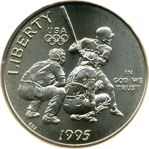image for: 1995-S 50c Olympic Baseball NGC MS70