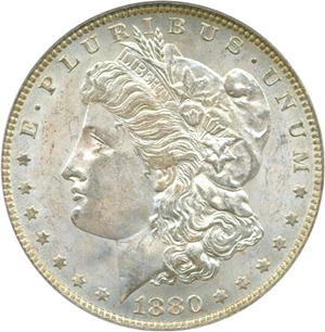 image for: Top 100 VAM: 1880-O $1 PCGS MS64 (VAM 43 Doubled Ear)