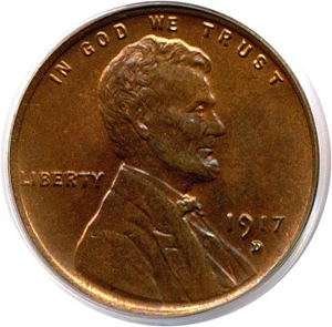 image for: 1917-D 1c PCGS MS64 RB