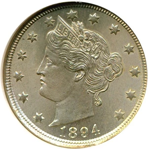 image for: 1894 5c NGC MS66