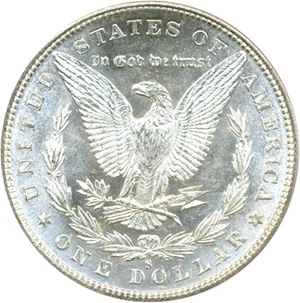image for: Top 100 VAM: 1880-S $1 PCGS MS64 (VAM 10 8/7 Crossbar)