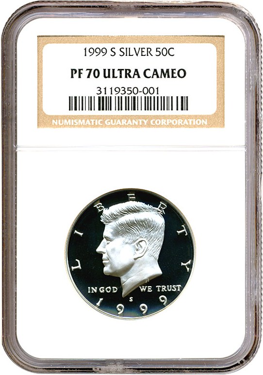 image for: 1999-S 50c Silver NGC Proof 70 UCameo