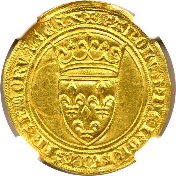 image for: France: (1380-1422) Ecu'Or Charles VI  NGC MS62 (Fr-291) 