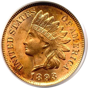 image for: 1893 1c PCGS MS64 RD