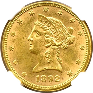 image for: 1892 $10 NGC MS62