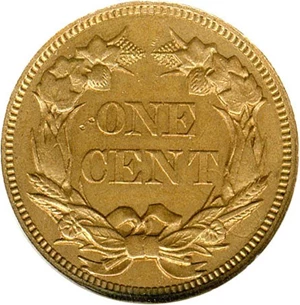 image for: 1856 Flying Eagle 1c DGS AU58 (S-3, Repunched Date, High Leaves Reverse Lightly Cleaned, Minor Reverse Damage)