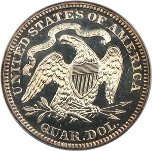 image for: 1868 25c PCGS Proof 64 Cameo