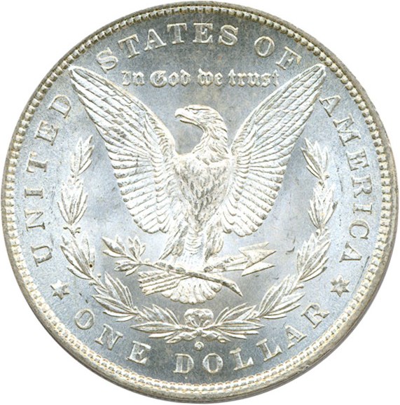 image for: Top 100 VAM: 1880-O $1 PCGS MS63 (VAM 4  80/79  Crossbar)