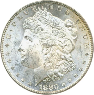 image for: Top 100 VAM: 1880-S $1 PCGS MS64 (VAM 10 8/7 Crossbar)