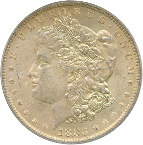 image for: Hot 50 VAM: 1883-O $1 PCGS MS64 (VAM 36A  Partial E Rev)