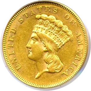 image for: 1859 $3 PCGS AU55