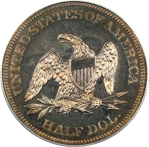 image for: 1864 50c PCGS Proof 64 *Color*