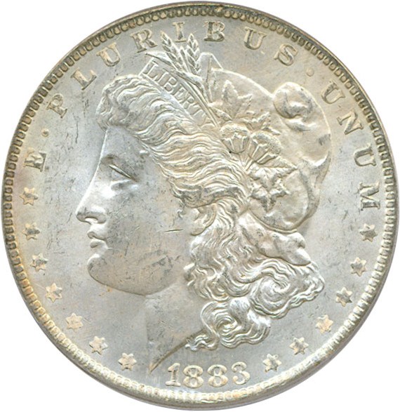 image for: Top 100 VAM: 1883-O $1 PCGS MS64 *Reverse Color* (VAM 4  O/O)